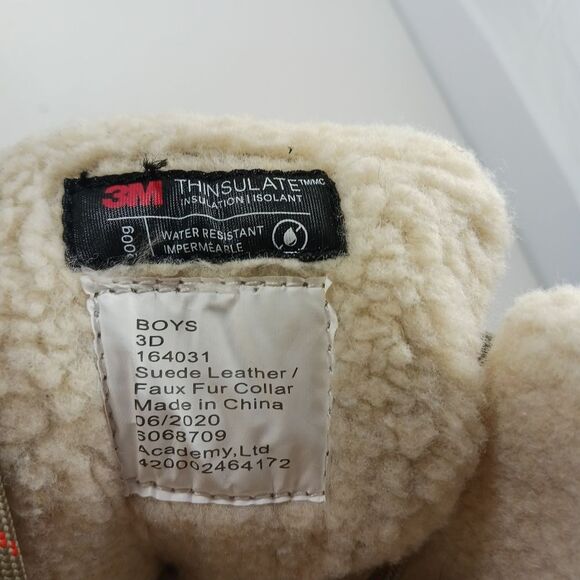 Magellan  Outdoor Winter/ Snow Boots. Boy's  size 3D Olive Green Water Resistant - Picture 4 of 12